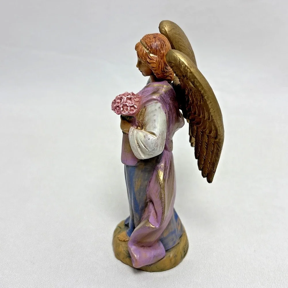2002 Fontanini Angel Aurora With Flowers 391 Collectors Figurine Vintage Depose